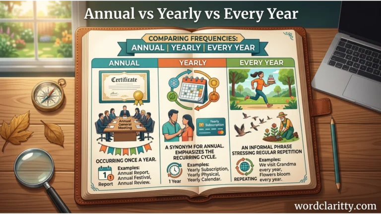 Annual vs Yearly vs Every Year