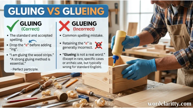 Gluing vs Glueing