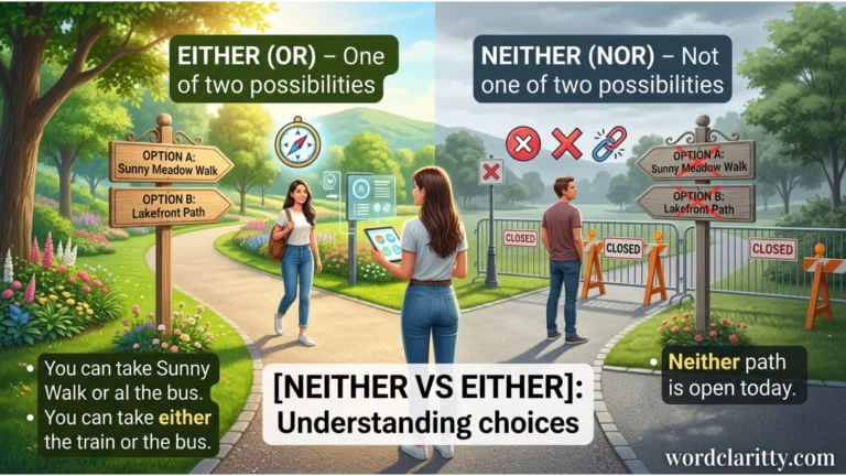 Neither vs Either