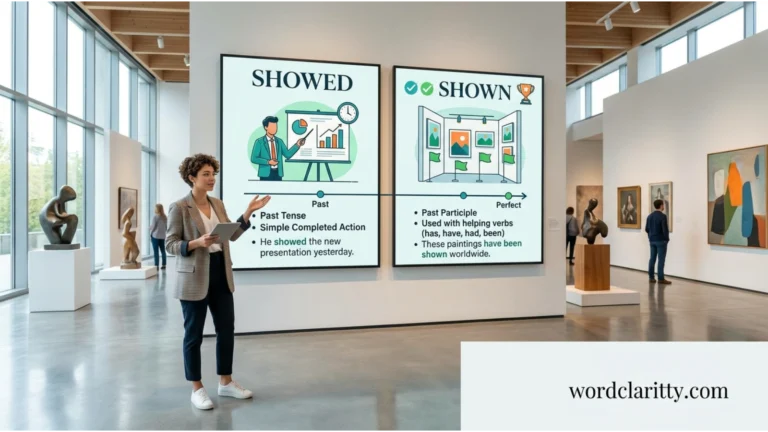 Shown vs Showed