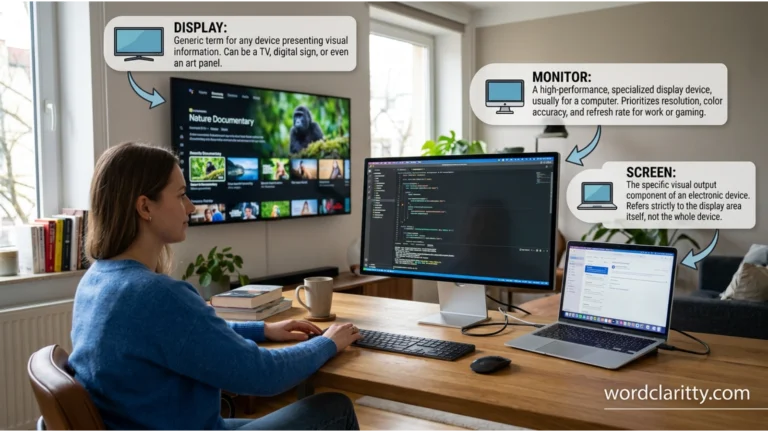 Screen vs Monitor vs Display