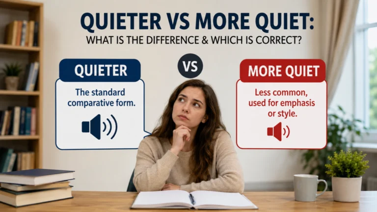 Quieter vs More Quiet