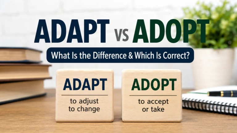 Adapt vs Adopt