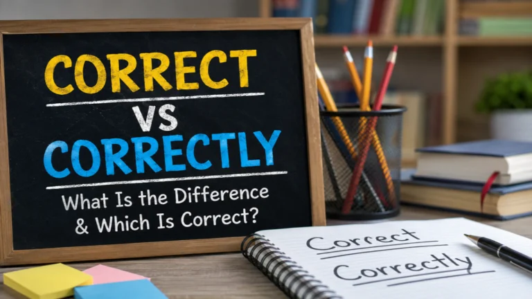Correct or Correctly