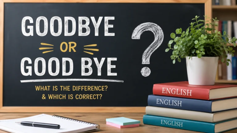 Goodbye or Good Bye