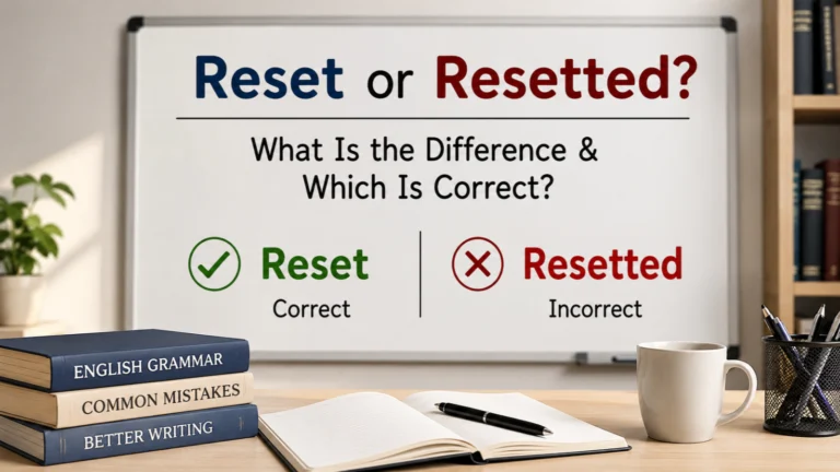 Reset or Resetted