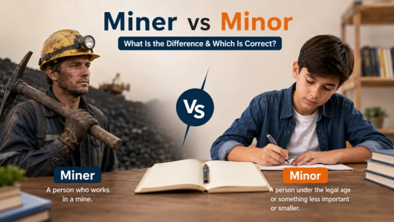 Miner vs Minor