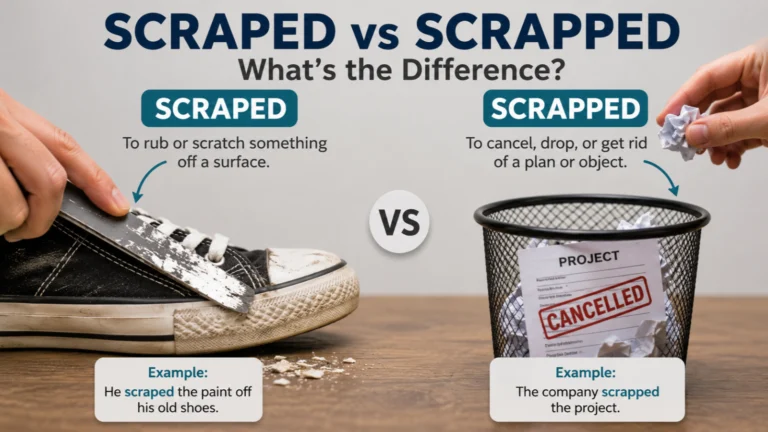 Scraped vs Scrapped