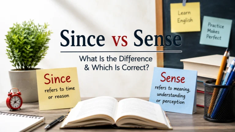 since vs. sense