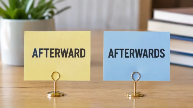 Afterward vs Afterwards