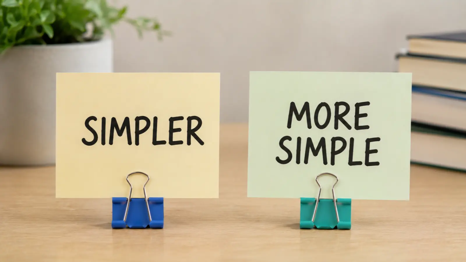 Simpler vs More Simple