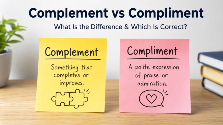 Complement vs Compliment