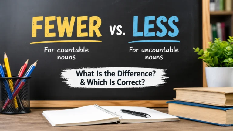 Fewer vs Less