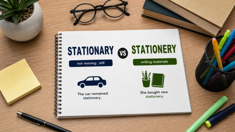 Stationary vs Stationery