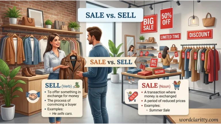 sale vs sell