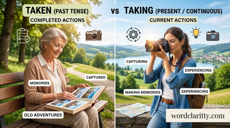 taken vs taking