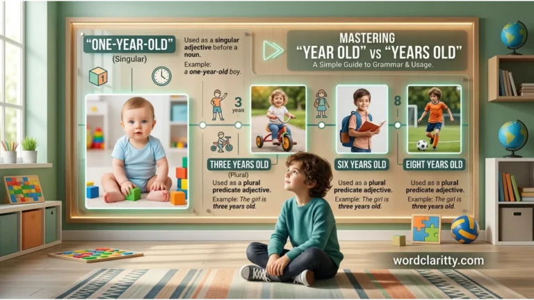 year old vs years old