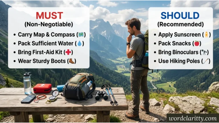 must vs should