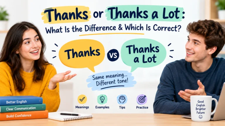 Thanks or Thanks a Lot