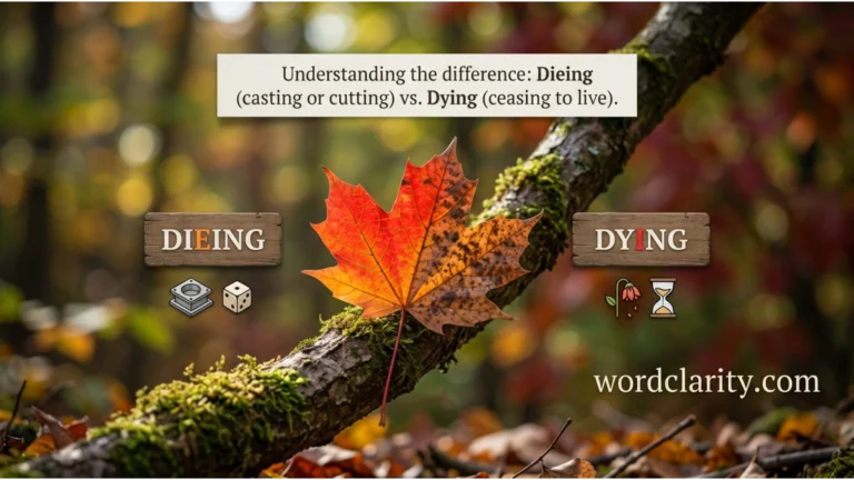 dieing or dying