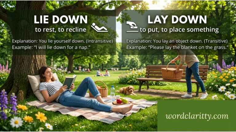 lie down or lay down