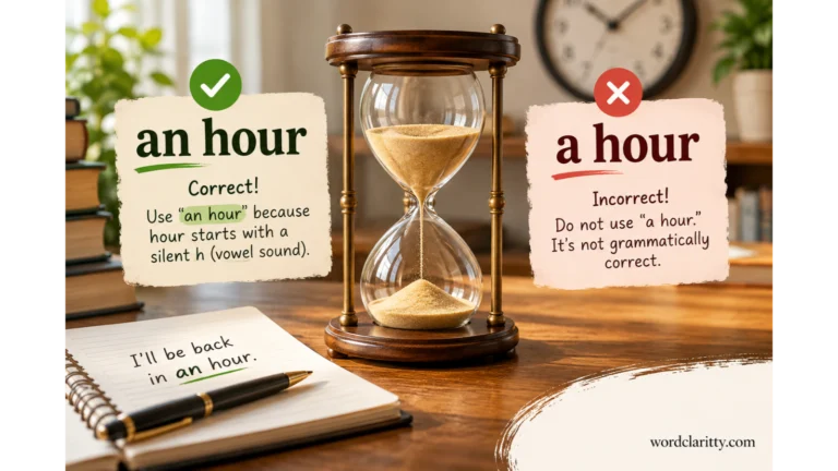 an hour or a hour