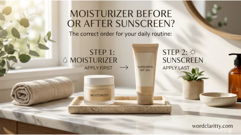 moisturizer before or after sunscreen