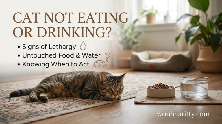 Cat Not Eating or Drinking