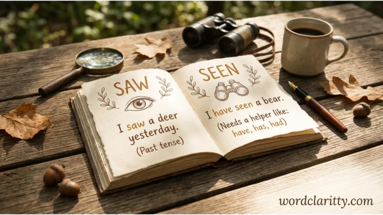 seen or saw