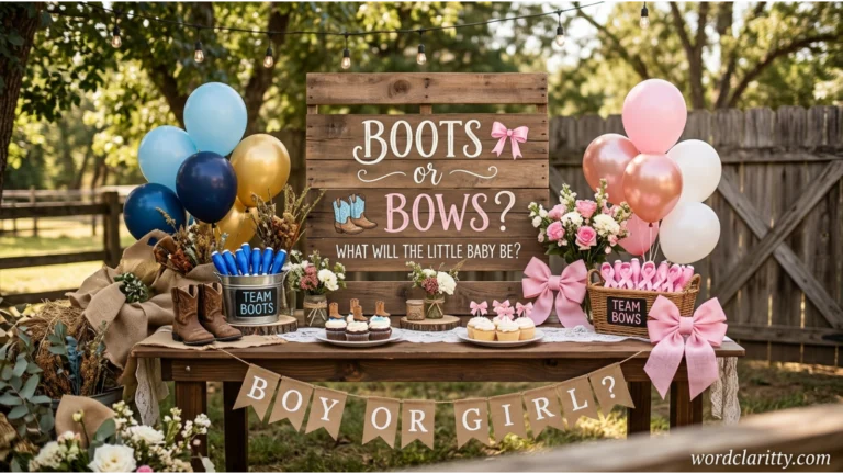 boots or bows gender reveal