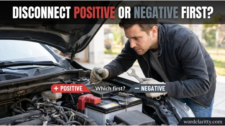 Disconnect Positive or Negative First