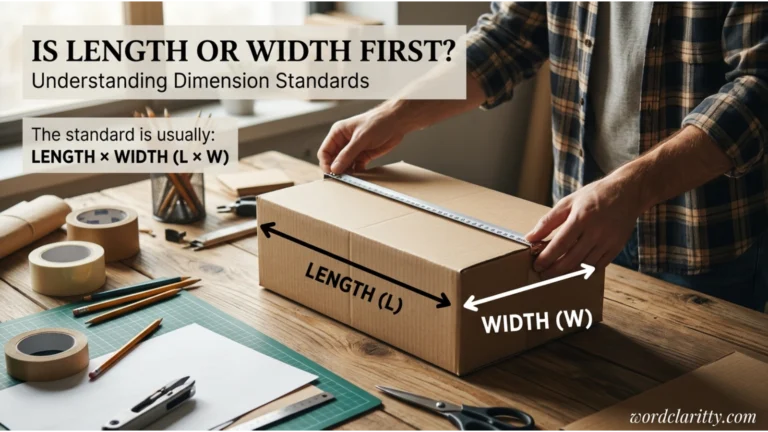 is length or width first