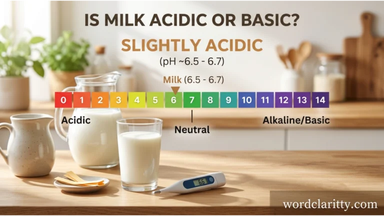 is milk acidic or basic